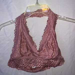 Pink floral halter bralette from Aeropostale